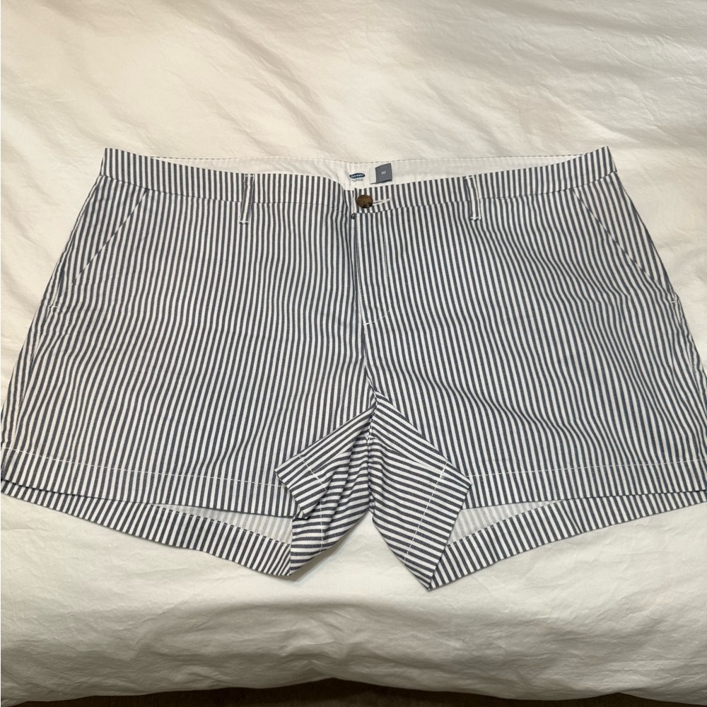 Old Navy Navy and White Striped Trousers